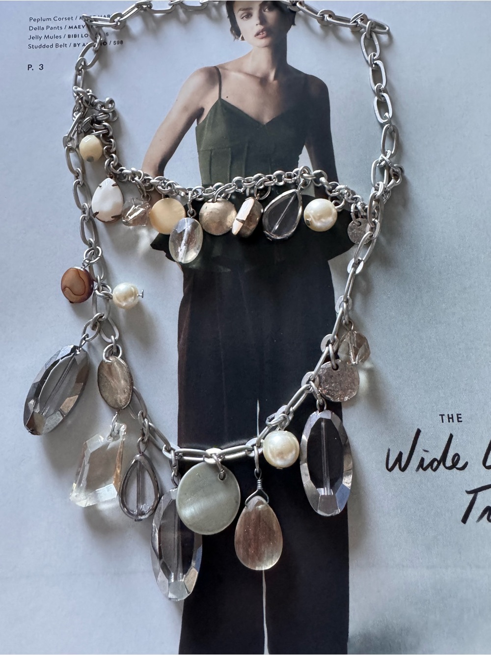 Silver Multi-Charm Statement Necklace - Unbranded - Picture 3 of 3